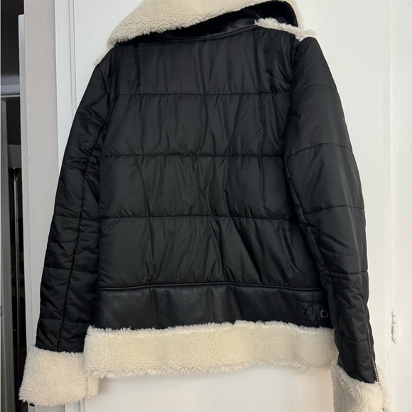 Karl Lagerfeld Leather Jacket with Faux - Picture 3 of 4